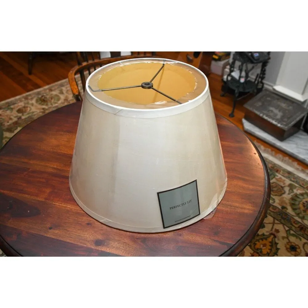 New Restoration Hardware English Barrel White Lampshade New in Plastic